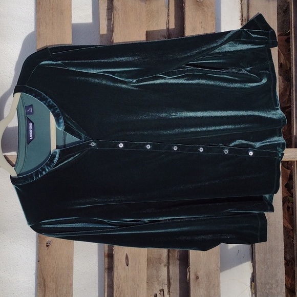 Lands' End Tops Lands End Velour Top Size L Poshmark
